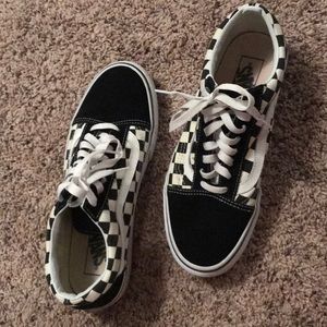 Black and White Checkered Vans